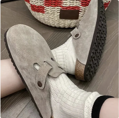 LEATHER RETRO SLIPPERS