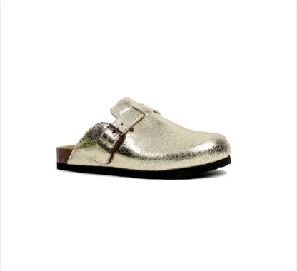 LEATHER RETRO SLIPPERS