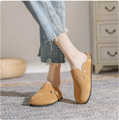 LEATHER RETRO SLIPPERS